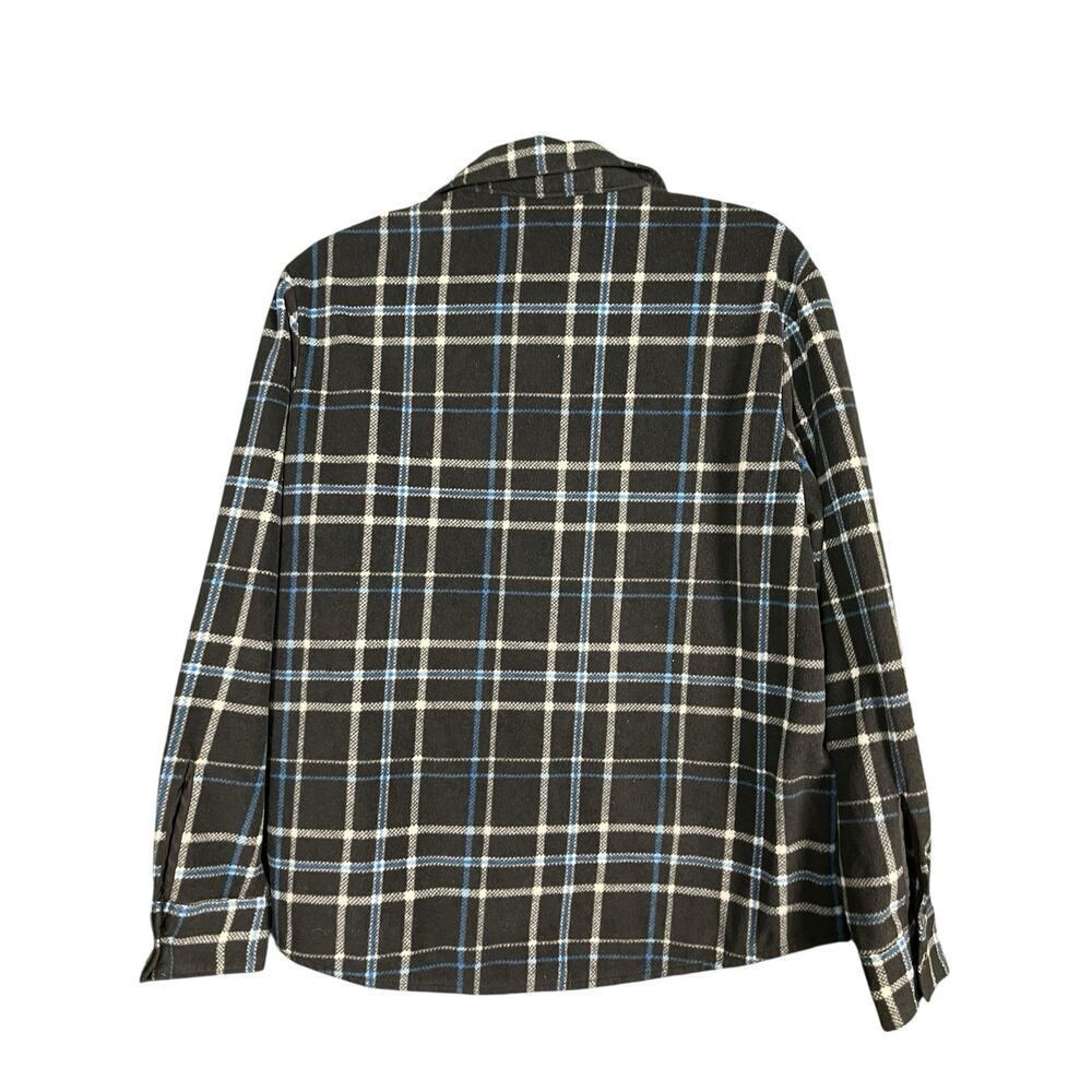 Lee Riders Flannel Shirt Black Plaid Grunge Unisex Men Size L Hipster Camp Soft - Picture 3 of 7